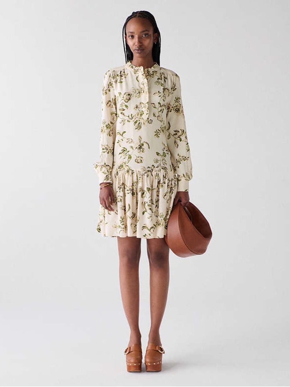 NWOT Kate Spade Gathered Flounce Shirtdress Size S